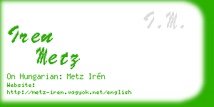 iren metz business card